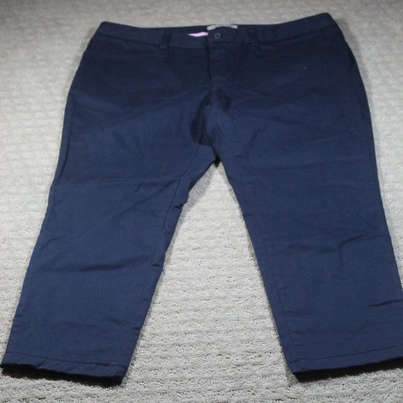 Lands' End Size 13 Navy Blue Chino Pants - Picture 1 of 6